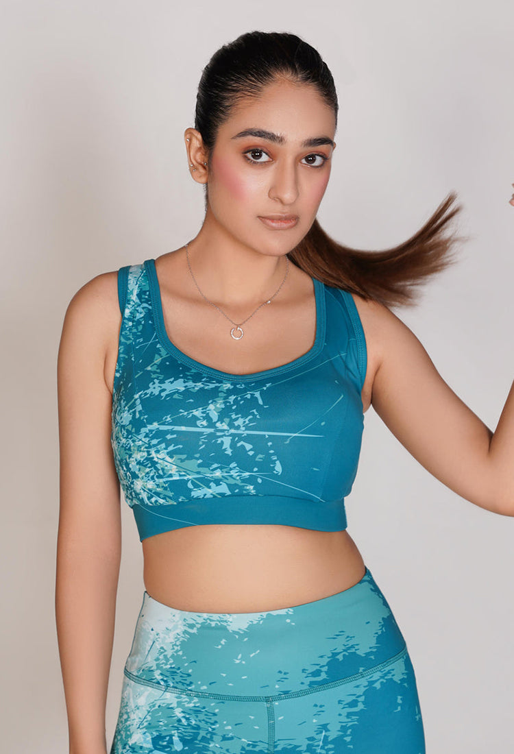 Pro-Fit Sublimated Sports Bra - Blue