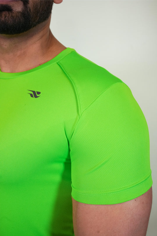 Cool Mesh Tee - Green - GYMRUN Activewear