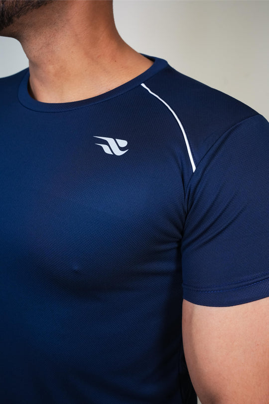 Cool Mesh Tee - Navy Blue - GYMRUN Activewear