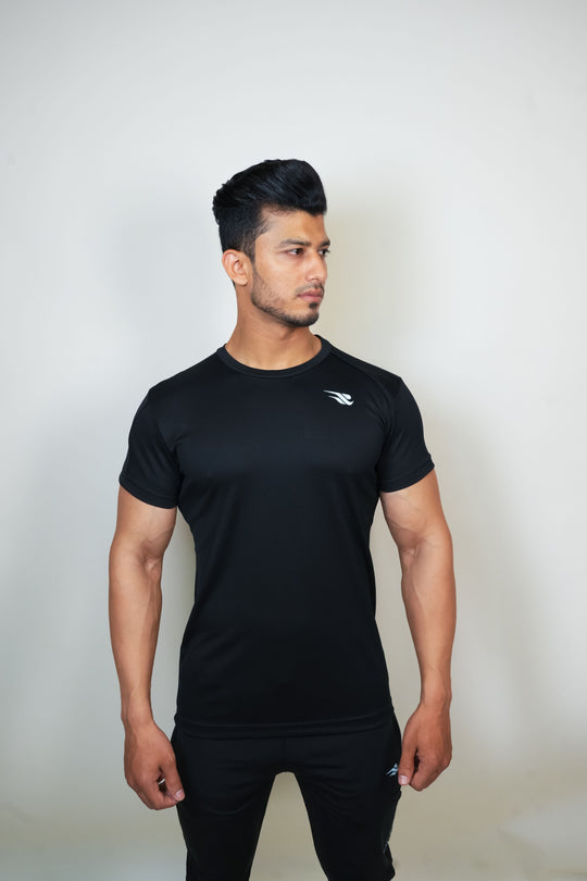 Cool Mesh Tee - Black - GYMRUN Activewear