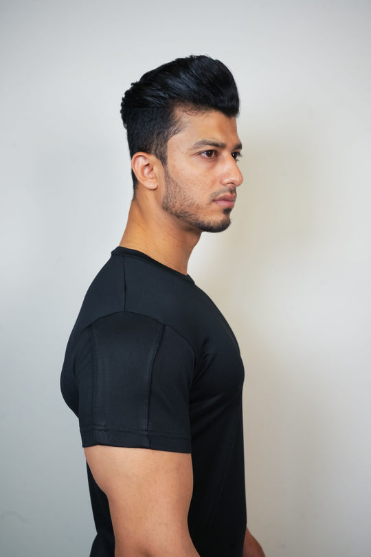 Cool Mesh Tee - Black - GYMRUN Activewear