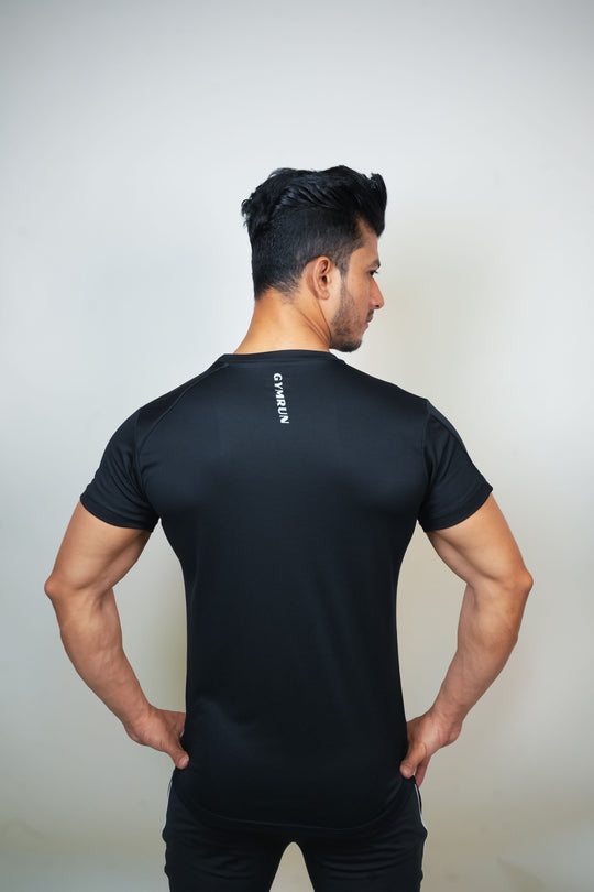 Cool Mesh Tee - Black - GYMRUN Activewear