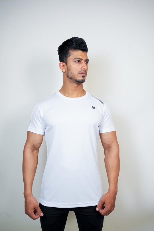 Cool Mesh Tee - White - GYMRUN Activewear