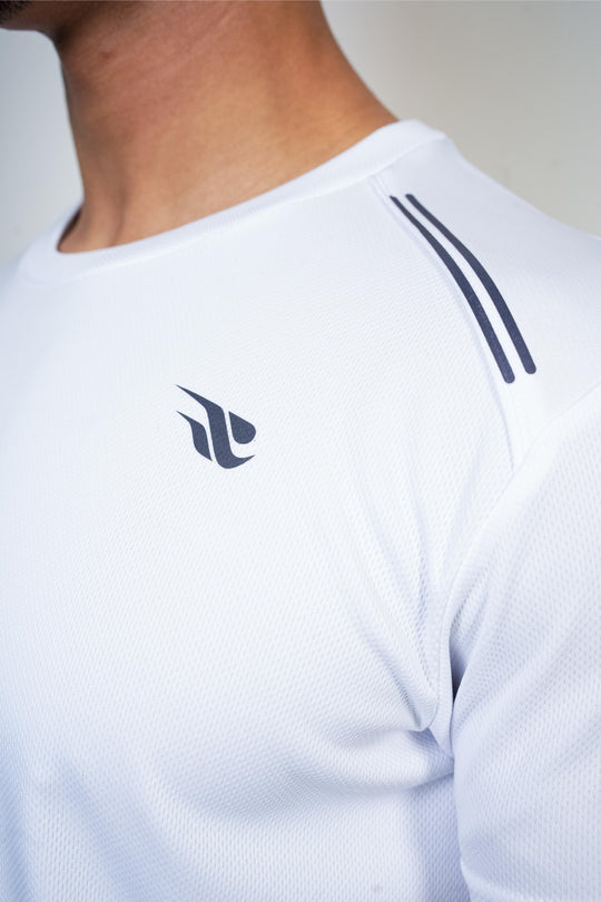 Cool Mesh Tee - White - GYMRUN Activewear