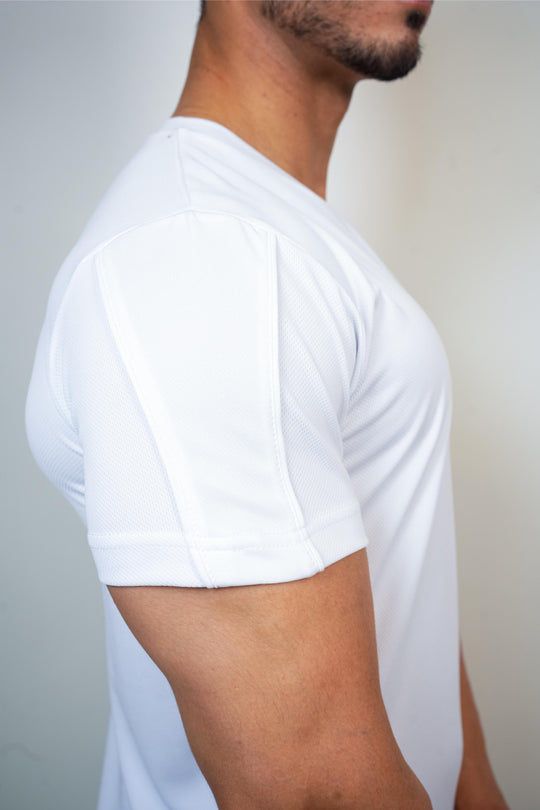 Cool Mesh Tee - White - GYMRUN Activewear