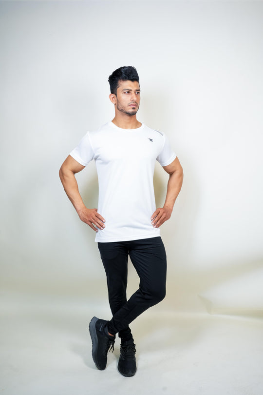 Cool Mesh Tee - White - GYMRUN Activewear