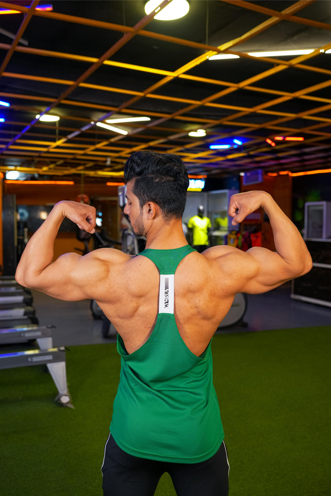 Iconic Training Stringer - Green - GYMRUN Activewear