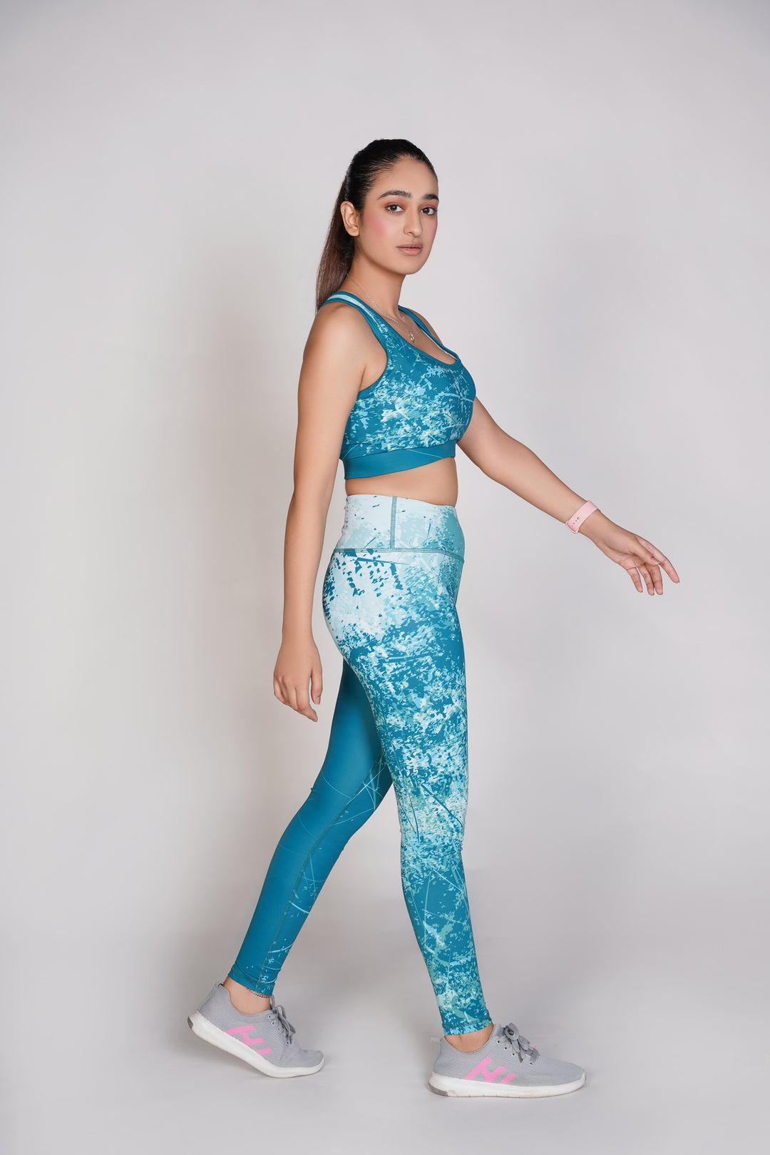 Pro-Fit Sublimated Sports (Sports Bra + Legging)- Blue