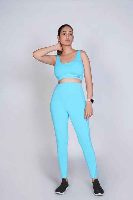 Vital Seamless Crop  Legging - Blue