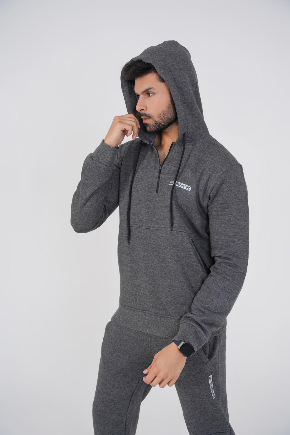 Crest Hoodie - Charcoal