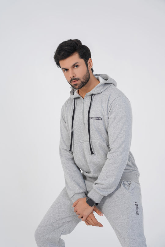 Crest Hoodie - Heather Grey