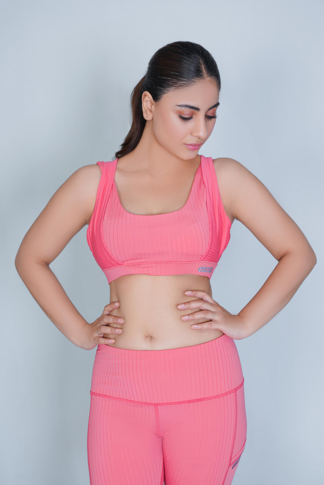 Classic Vent Set - Pink (Sports Bra + Legging)